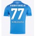 SSC Napoli Khvicha Kvaratskhelia #77 Domácí Dres 2024-25 Krátkým Rukávem